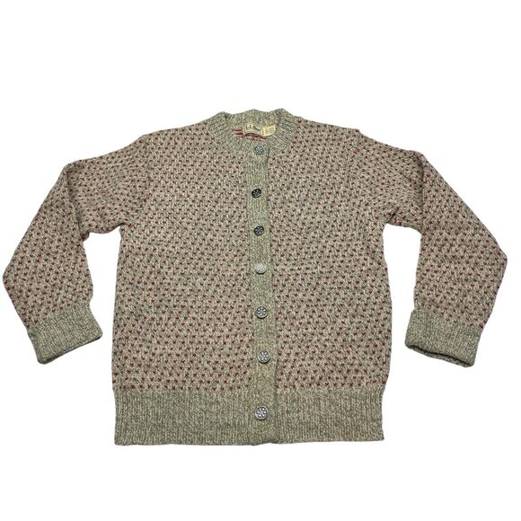 L.L. Bean Sweaters - Vintage 1990s Wool Hearts L.L. Bean Cardigan Sweater